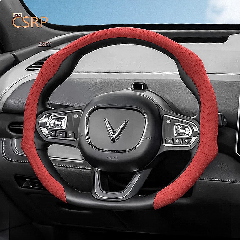 Car Steering Wheel Cover Anti Slip Breathable - Suitable for Vinfast Breathable Leather Steering