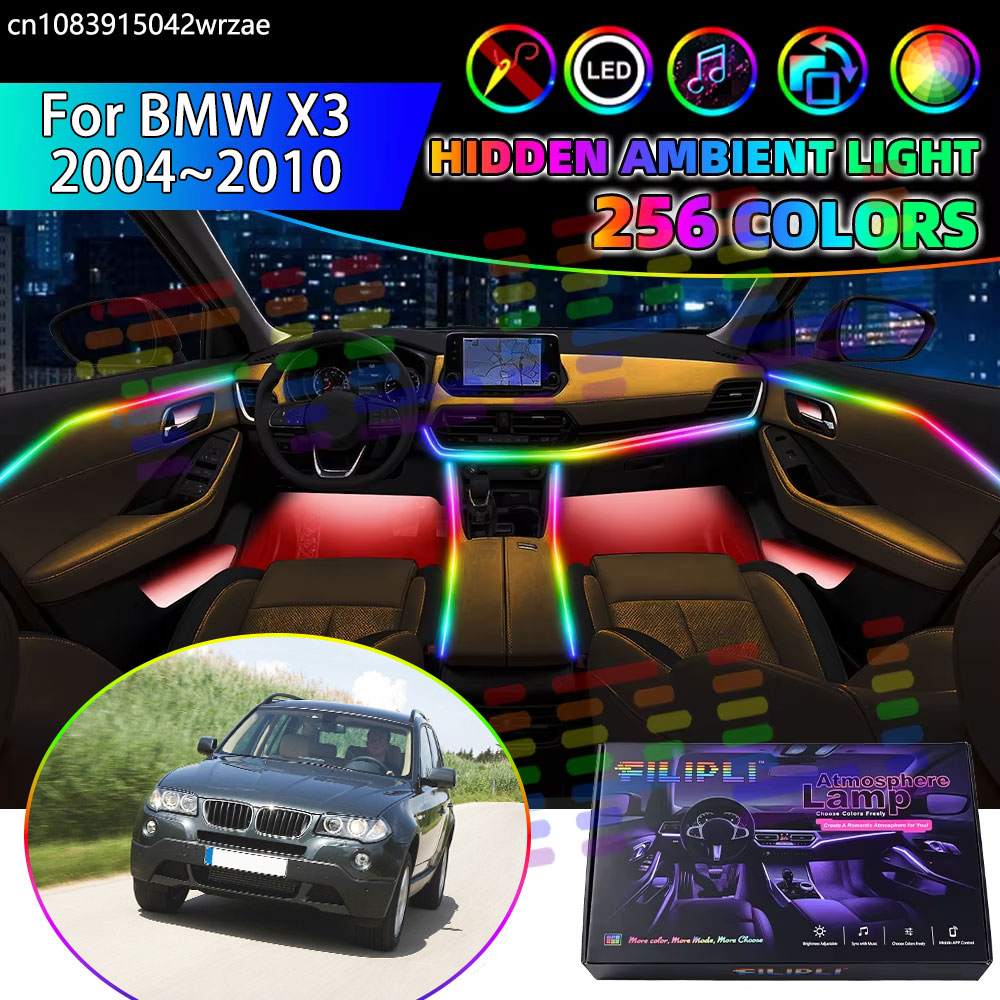 Led Ambient Interior Car Lights App Control - For BMW X3 2004~2010 E83 MK1