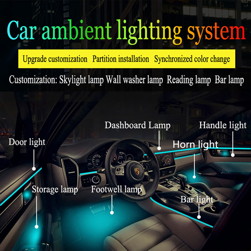 Car Accessories Interior Atmos - огляд і ціна Led Ambient Interior Car Lights App Control