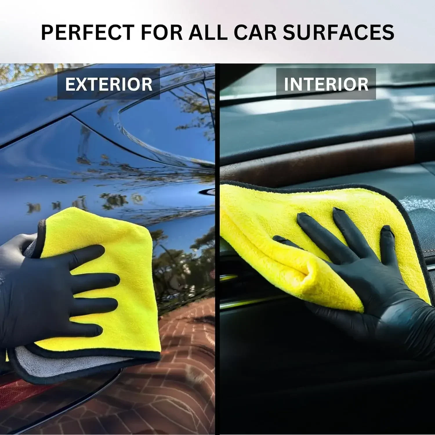 1/10pcs Car Wash Microfiber To - огляд і ціна Microfiber Car Drying Towel Super Absorbent