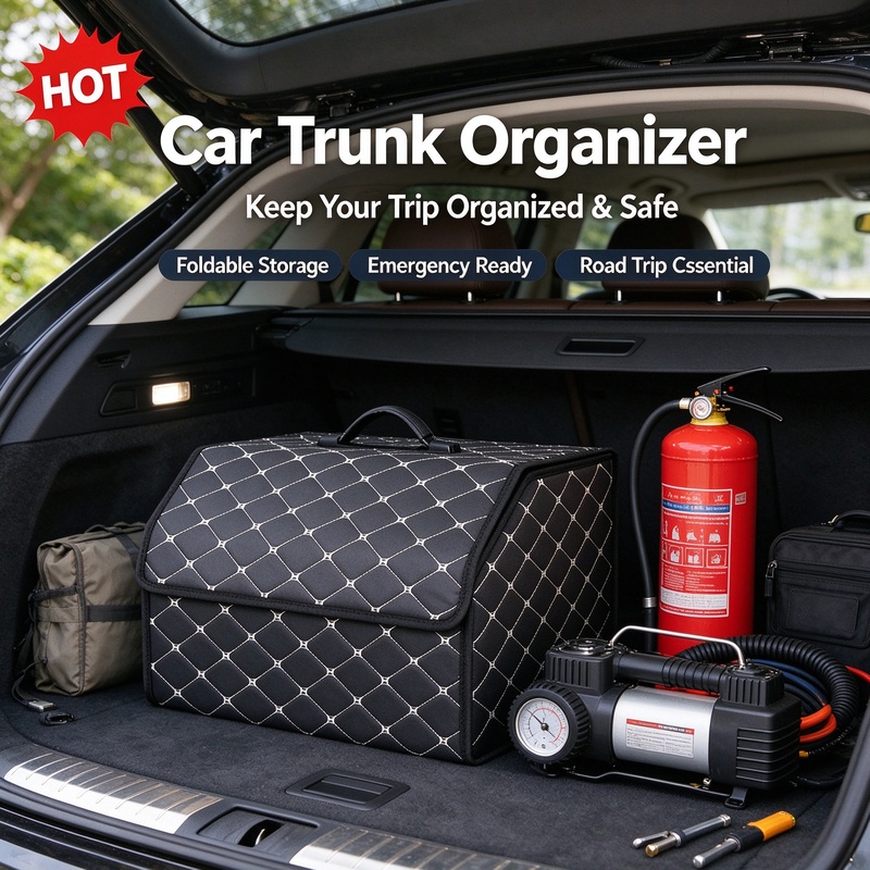 Foldable PU Leather Car Trunk  - огляд і ціна Car Trunk Organizer Foldable Storage Box