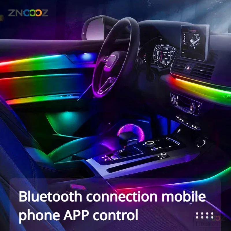 18IN1 Neon Car Interior Ambien - огляд і ціна Led Ambient Interior Car Lights App Control