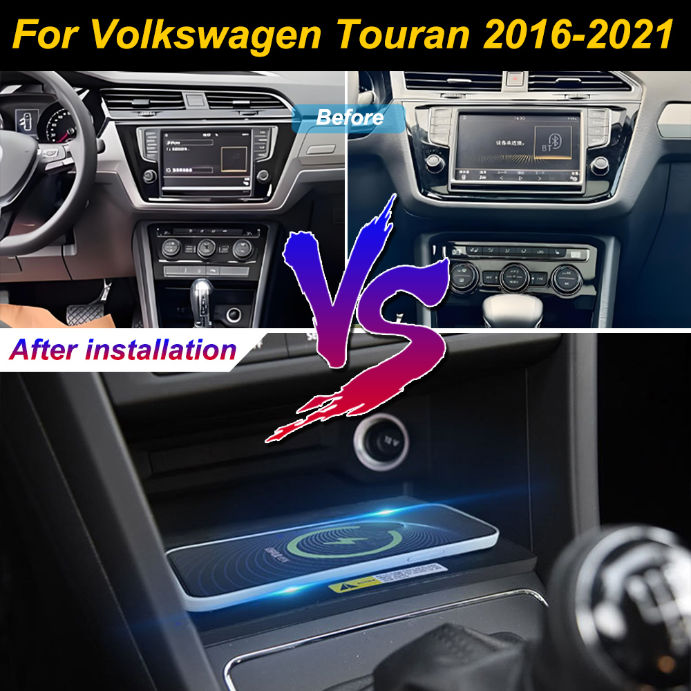 2 Din for Volkswagen Touran 20 - огляд і ціна Wireless Car Charger Mount Fast Charging