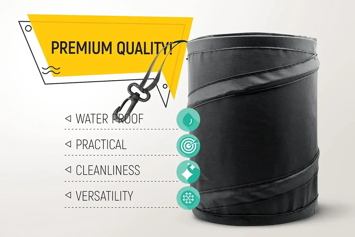 Car Trash Can, Portable Garbag - огляд і ціна Waterproof Car Trash Can With Lid