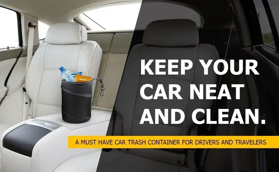 Car Trash Can, Portable Garbag - огляд і ціна Waterproof Car Trash Can With Lid