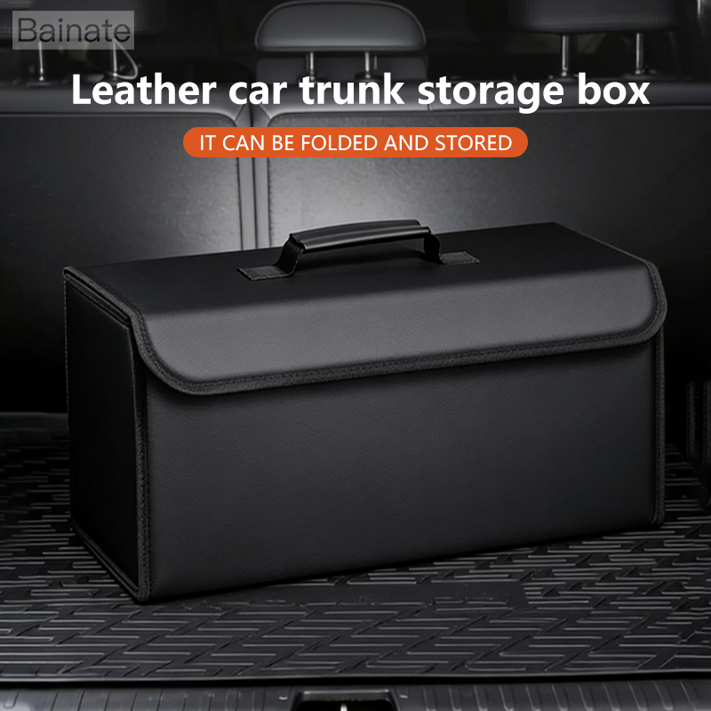 Car Leather Trunk Organizer Fo - огляд і ціна Car Trunk Organizer Foldable Storage Box