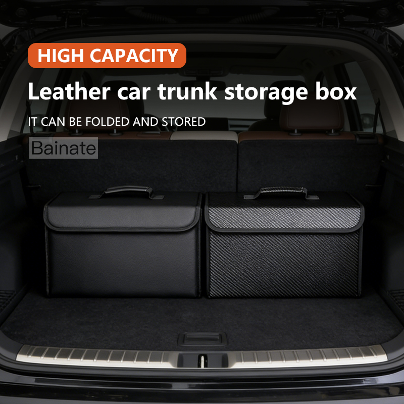 Car Leather Trunk Organizer Fo - огляд і ціна Car Trunk Organizer Foldable Storage Box