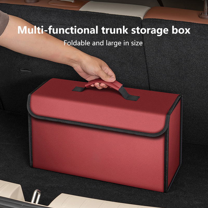 Car Leather Trunk Organizer Fo - огляд і ціна Car Trunk Organizer Foldable Storage Box